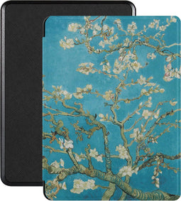 Lunso - Geschikt voor Kobo Glo / Glo HD / Touch 2.0 hoes (6 inch) - Vegan Saffiano Leren sleep cover - Van Gogh Amandelbloesem