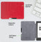 Lunso - Geschikt voor Kobo Glo / Glo HD / Touch 2.0 hoes (6 inch) - sleep cover - Rood
