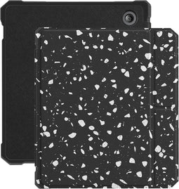 Lunso - Geschikt voor Kobo Libra 2 (7 inch) - Vegan saffiano leren sleepcover hoes - Terrazzo Bergamo