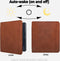 Lunso Geschikt voor Kobo Libra Colour hoes (7 inch) - echt leren sleepcover - Cognac