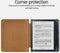 Lunso Geschikt voor Kobo Libra Colour hoes (7 inch) - echt leren sleepcover - Cognac