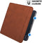 Lunso Geschikt voor Kobo Libra Colour hoes (7 inch) - echt leren sleepcover - Cognac