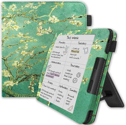 Lunso Geschikt voor Kobo Libra Colour hoes (7 inch) - Luxe Stand sleepcover - Van Gogh Amandelbloesem
