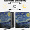Lunso Geschikt voor Kobo Libra Colour hoes (7 inch) - Vegan Saffiano Leren sleepcover - Van Gogh Sterrennacht