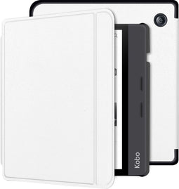 Lunso Geschikt voor Kobo Libra H20 hoes (7 inch) - sleepcover - Wit