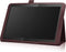 Lunso - Geschikt voor Lenovo Tab M10 Gen 1 - Stand flip Bookcase hoes - Bruin