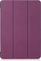 Lunso - Geschikt voor Lenovo Tab M10 Gen 1 - Tri-Fold Bookcase hoes - Paars