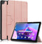 Lunso - Geschikt voor Lenovo Tab M10 Gen 3 (3e generatie) - Tri-Fold Bookcase hoes - Rose Goud