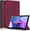 Lunso - Geschikt voor Lenovo Tab M10 Gen 3 (3e generatie) - Tri-Fold Bookcase hoes - Bordeaux Rood