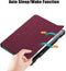 Lunso - Geschikt voor Lenovo Tab M10 Gen 3 (3e generatie) - Tri-Fold Bookcase hoes - Bordeaux Rood