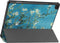 Lunso - Geschikt voor Lenovo Tab M10 Gen 3 (3e generatie) - Tri-Fold Bookcase hoes - Van Gogh Amandelbloesem