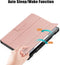 Lunso - Geschikt voor Lenovo Tab M10 Gen 3 (3e generatie) - Tri-Fold Bookcase hoes - Rose Goud