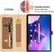 Lunso - Geschikt voor Lenovo Tab M10 Plus Gen 3 (3e generatie) - Luxe Bookcase hoes - Bruin