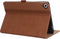 Lunso - Geschikt voor Lenovo Tab M10 Plus Gen 3 (3e generatie) - Luxe Bookcase hoes - Bruin