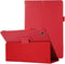 Lunso - Geschikt voor Lenovo Tab M10 Plus Gen 3 (3e generatie) - Stand flip Bookcase hoes - Rood