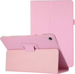 Lunso - Geschikt voor Lenovo Tab M10 Plus Gen 3 (3e generatie) - Stand flip Bookcase hoes - Lichtroze