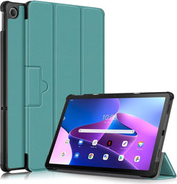 Lunso - Geschikt voor Lenovo Tab M10 Plus Gen 3 (3e generatie) - Tri-Fold Bookcase hoes - Groen