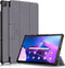 Lunso - Geschikt voor Lenovo Tab M10 Plus Gen 3 (3e generatie) - Tri-Fold Bookcase hoes - Grijs