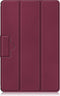 Lunso - Geschikt voor Lenovo Tab M10 Plus Gen 3 (3e generatie) - Tri-Fold Bookcase hoes - Bordeaux Rood