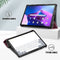 Lunso - Geschikt voor Lenovo Tab M10 Plus Gen 3 (3e generatie) - Tri-Fold Bookcase hoes - Bordeaux Rood