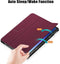 Lunso - Geschikt voor Lenovo Tab M10 Plus Gen 3 (3e generatie) - Tri-Fold Bookcase hoes - Bordeaux Rood