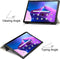 Lunso - Geschikt voor Lenovo Tab M10 Plus Gen 3 (3e generatie) - Tri-Fold Bookcase hoes - Lazy Cat