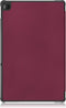 Lunso - Geschikt voor Lenovo Tab M10 Plus Gen 3 (3e generatie) - Tri-Fold Bookcase hoes - Bordeaux Rood