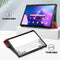 Lunso - Geschikt voor Lenovo Tab M10 Plus Gen 3 (3e generatie) - Tri-Fold Bookcase hoes - Rood