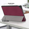 Lunso - Geschikt voor Lenovo Tab M10 Plus Gen 3 (3e generatie) - Tri-Fold Bookcase hoes - Bordeaux Rood
