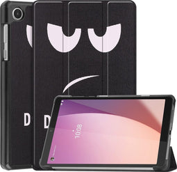 Lunso - Geschikt voor Lenovo Tab M8 Gen 4 (8 inch) - Tri-Fold Bookcase hoes - Don't Touch