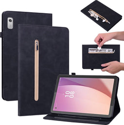 Lunso - Geschikt voor Lenovo Tab M9 (9 inch) - Luxe Bookcase hoes - Zwart