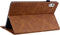 Lunso - Geschikt voor Lenovo Tab M9 (9 inch) - Luxe Bookcase hoes - Bruin