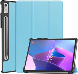 Lunso - Geschikt voor Lenovo Tab P11 Pro Gen 2 (2e generatie) - Tri-Fold Bookcase hoes - Lichtblauw