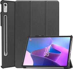 Lunso - Geschikt voor Lenovo Tab P11 Pro Gen 2 (2e generatie) - Tri-Fold Bookcase hoes - Zwart
