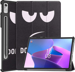 Lunso - Geschikt voor Lenovo Tab P11 Pro Gen 2 (2e generatie) - Tri-Fold Bookcase hoes - Don't Touch