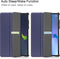 Lunso - Geschikt voor Lenovo Tab P11 Pro Gen 2 (2e generatie) - Tri-Fold Bookcase hoes - Donkerblauw