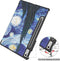 Lunso - Geschikt voor Lenovo Tab P11 Pro Gen 2 (2e generatie) - Tri-Fold Bookcase hoes - Van Gogh Sterrennacht