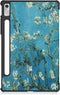 Lunso - Geschikt voor Lenovo Tab P11 Pro Gen 2 (2e generatie) - Tri-Fold Bookcase hoes - Van Gogh Amandelbloesem