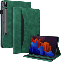 Lunso - Geschikt voor Lenovo Tab P12 Pro - Luxe Bookcase hoes - Groen (niet voor de Geschikt voor Lenovo Tab P12)