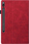 Lunso - Geschikt voor Lenovo Tab P12 Pro - Luxe Bookcase hoes - Rood (niet voor de Geschikt voor Lenovo Tab P12)