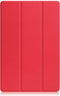 Lunso - Geschikt voor Lenovo Tab P12 Pro - Tri-Fold Bookcase hoes - Rood (niet voor de Geschikt voor Lenovo Tab P12)