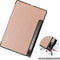 Lunso - Geschikt voor Lenovo Tab P12 Pro - Tri-Fold Bookcase hoes - Rose Goud (niet voor de Geschikt voor Lenovo Tab P12)