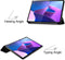Lunso - Geschikt voor Lenovo Tab P12 Pro - Tri-Fold Bookcase hoes - Zwart (niet voor de Geschikt voor Lenovo Tab P12)