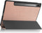 Lunso - Geschikt voor Lenovo Tab P12 Pro - Tri-Fold Bookcase hoes - Rose Goud (niet voor de Geschikt voor Lenovo Tab P12)