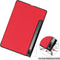 Lunso - Geschikt voor Lenovo Tab P12 Pro - Tri-Fold Bookcase hoes - Rood (niet voor de Geschikt voor Lenovo Tab P12)