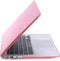 Lunso Geschikt voor MacBook 12 inch cover hoes - case - Glanzend Lichtroze