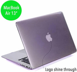 Lunso Geschikt voor MacBook Air 13 inch (2010-2017) cover hoes - case - Glanzend Paars