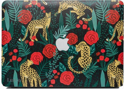 Lunso Geschikt voor MacBook Air 13 inch (2010-2017) cover hoes - case - Leopard Roses