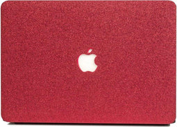 Lunso Geschikt voor MacBook Air 13 inch (2010-2017) cover hoes - case - glitter rood