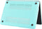 Lunso Geschikt voor MacBook Air 13 inch (2010-2017) cover hoes - case - Mat Cyaan
